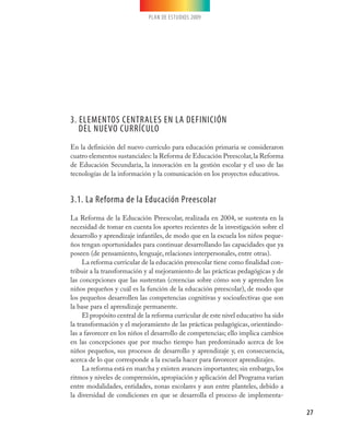 Plan de estudios 2009 educación básica primaria | PDF