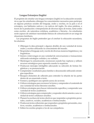 Plan De Estudios Secundaria