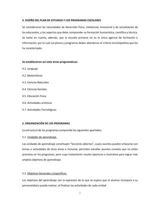 Plan de estudios y programas 1972 | PDF