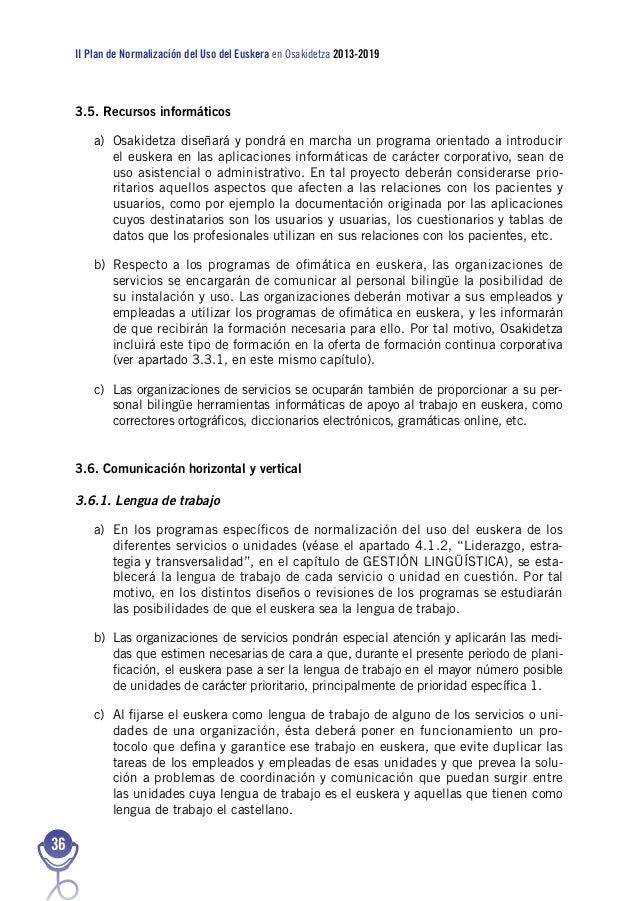 Plan De Euskera En Osakidetza