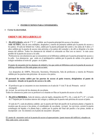 Plan de evacuación.C.P.Quer