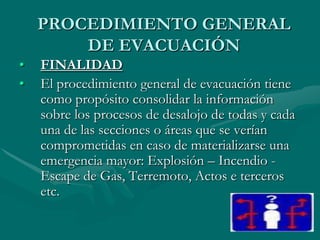 Plan de evacuacion