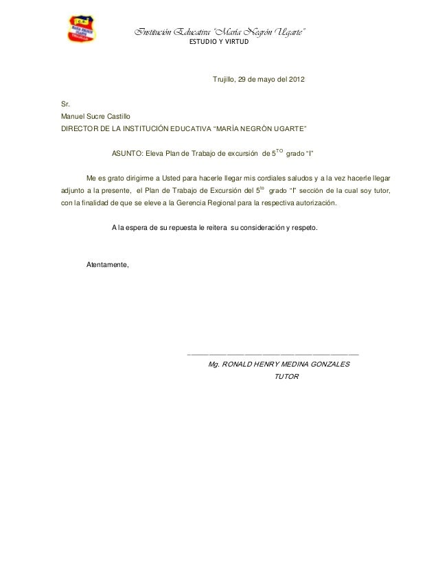 Plan de excursion 5to mnu