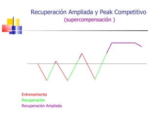   Recuperación Ampliada y Peak Competitivo    (supercompensación ) Entrenamiento Recuperación Recuperación Ampliada 