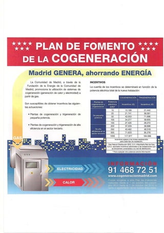Plan De Fomento Cogeneracion Madrid 2012