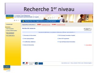 Recherche 1er niveau
 