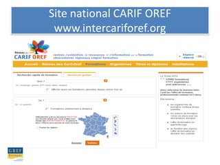 Site national CARIF OREF
 www.intercariforef.org
 