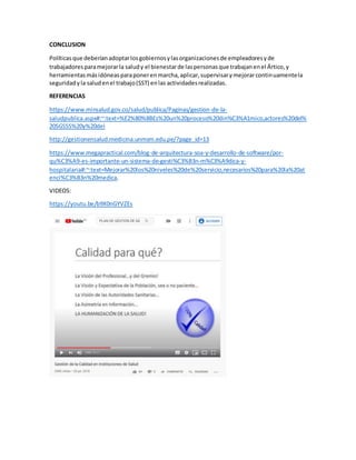 Plan de gestion de salud. | PDF