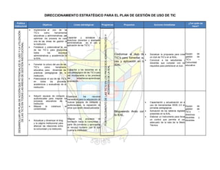 Plan de gestion en tics ie alfonso lopez | PDF