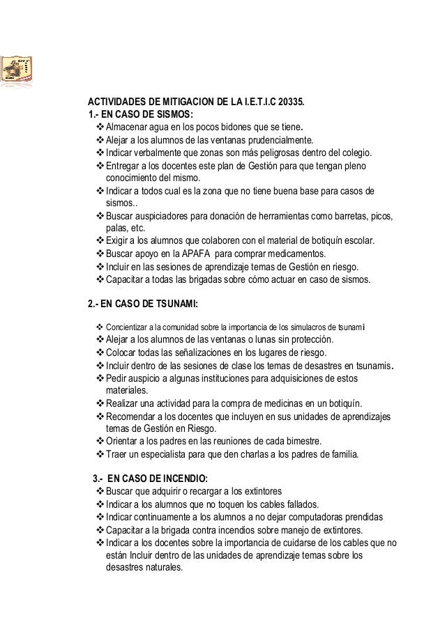 plan de gestion de