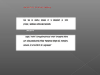 INCENTIVO CUATRO ESTIMA
OBJETIVO
 