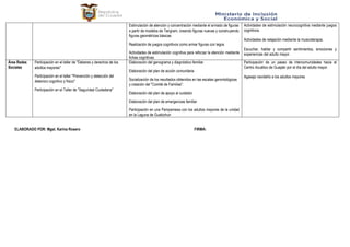 PLAN DE INTERVENCION INDIVIDUAL PARA ADULTOS MAYORES | PDF