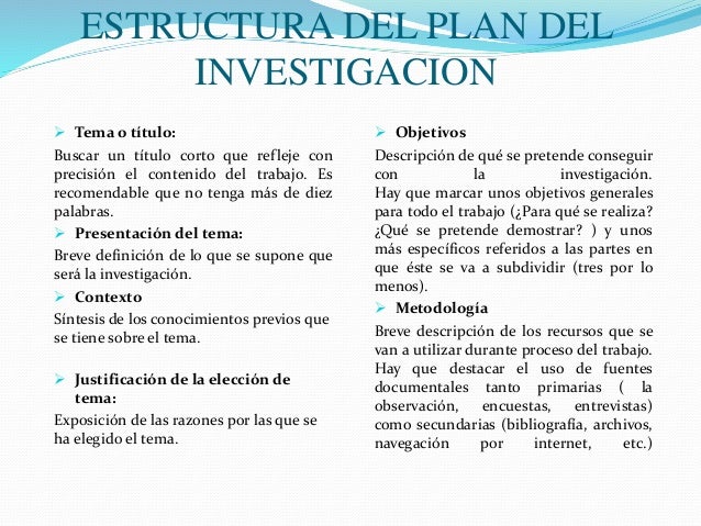 Plan de investigación