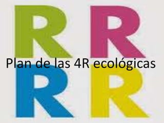 Plan de las 4R ecológicas
 