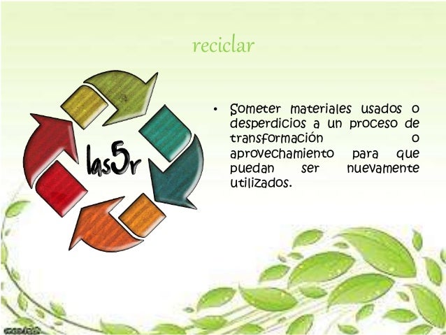 Plan de las 5 r ecológicas