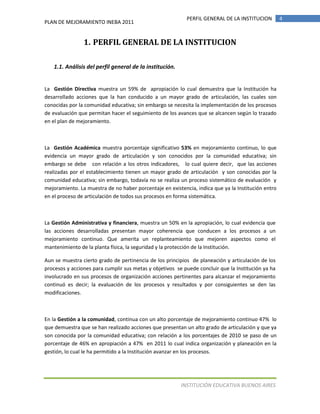 Plan de mejoramiento 2011