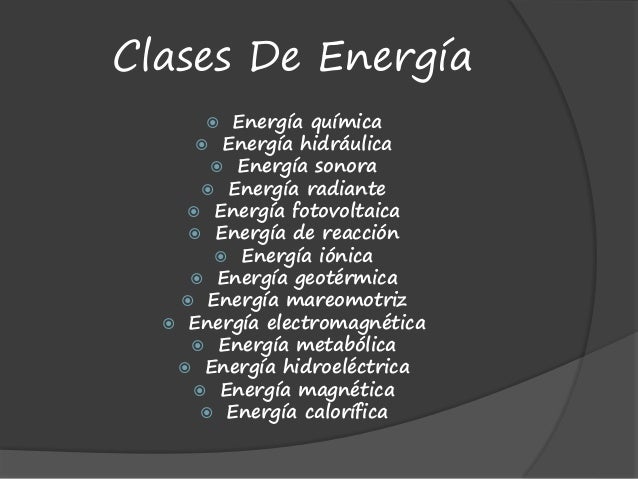 La Energia Y Sus Aplicaciones