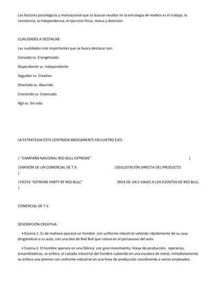 Plan de mercadotecnia red bull