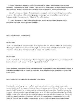 Plan de mercadotecnia red bull