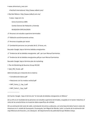 Plan de mercadotecnia red bull