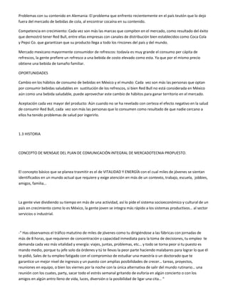 Plan de mercadotecnia red bull