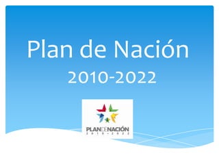 Plan de Nación
2010-2022
 