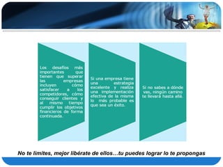 No te limites, mejor libérate de ellos…tu puedes lograr lo te propongas
 