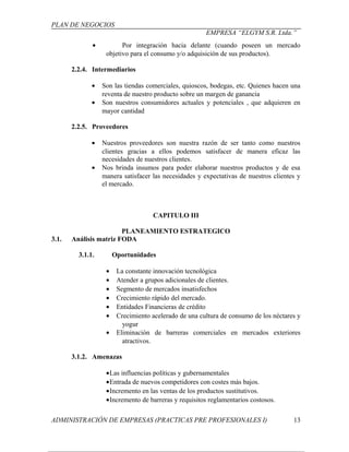 Plan de negocio produccion de yogurt y frugos | DOC