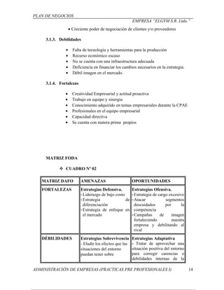 Plan de negocio produccion de yogurt y frugos | DOC
