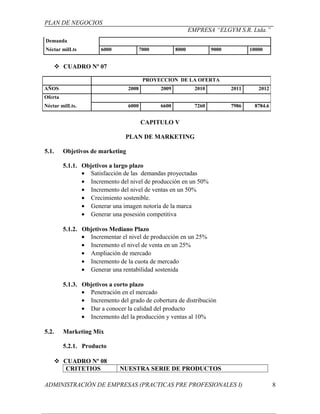 Plan de negocio produccion de yogurt y frugos | DOC