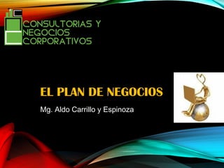 EL PLAN DE NEGOCIOS
Mg. Aldo Carrillo y Espinoza
 