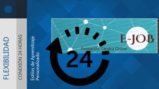 EstilosdeAprendizaje
Personalizado
FLEXIBILIDAD
CONEXIÓN24HORAS
 