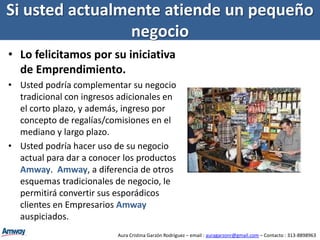 El ApalancamientoPara obtener éxito financiero, los empresarios se apalancan mediante tres cosas:Negocios con Sistema Operativo.Equipos de Personas.Inversiones.Aura Cristina Garzón Rodríguez – email : auragarzonr@gmail.com – Contacto : 313-8898963