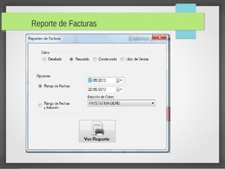 07/05/14 Hecha por: Sergio Duarte19
Reporte de Facturas
 