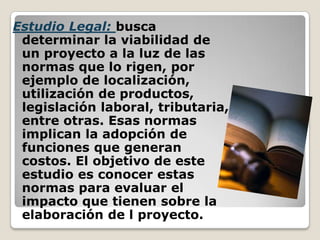 Para penetrar el mercado meta seleccionado, logrando aumentar la participación en el mismo.Verificar que un negocio sea viable desde el punto de vista económico y financiero antes de su realización.
