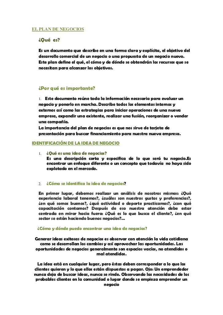 Plan de negocios trabajo ya terminado