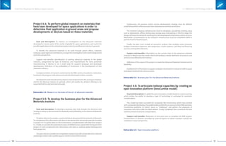 5150
Project 4.4: To perform global research on materials that
have been developed for space applications in order to
determine their application in ground areas and propose
developments or devices based on these materials
Deliverable 4.4: Research on the state-of-the-art of advanced materials
Project 4.5: To develop the business plan for the Advanced
Materials Institute
Deliverable 4.5: Business plan for the Advanced Materials Institute
Project 4.6: To articulate national capacities by creating an
open innovation platform (InnoCentive model)
Deliverable 4.6: Open innovation platform
Goal and description: To conduct an investigation on the advanced materials
developed in various parts of the world, originally for space applications, and search for
possibleapplicationsinthenationalaerospaceindustryandMexicanindustryingeneral.
To identify the advanced materials to be used through patent oﬃces, materials
institutes, space agencies and industry, to begin the investigationwith a technological and
economicperspective.
Support and beneﬁts: Identiﬁcation of existing advanced materials in the global
industry, categorized by type of material, and requirements for their potential
manufacturing in Mexico or on a small scale for research purposes and prototype
development. Deﬁnition of the proﬁtability of investment in the development of said
materialsinMexico.
Complementation of research carried out by the R&D centers of academic institutions
involvedintheprogram,withadvancedmaterialsdevelopedinothercountries.
Developmentand manufacturing of parts and componentsfor the aerospace industry,
and for the Mexican industry in general, which will enable the product oﬀering to be
expandedbothlocallyandinternationally.
Goal and description: To develop a business plan that includes the elements and
strategytofollowtodemonstratethefeasibilityandproﬁtabilityoftheAdvancedMaterials
Institute.
Togatherdataonthemarket,currentandfuturedemandandtheevolutionofdemand.
Tocomplementthisinformationwithdataonthedemandforadvancedmaterialsincluded
in project 4.3. To gather data on the environment, complemented with data from project
4.1. Finally, to consider the potential increase of skilled human capital with the ﬁgures from
project 4.2 and complement the information with data on material global development
fromproject4.4.
The plan will also consider the competition analysis thatwill include datafrom national
andforeignentitieswithaproﬁleequalorsimilartothatoftheInstitute.
Furthermore, the product and/or service development strategy must be deﬁned,
establishingwhichwillbepursued,theirrelatedpricesandtheirpromotion.
The Institute's physical infrastructure must be designed, considering working areas
such as laboratories, oﬃces, testing area, storage areas and parking. In the ﬁrst stage, the
designwillmeetthedemandsresultingfromthedevelopmentofproductsand/orservices.
Meanwhile, customizations to the Institute's infrastructure must be completed within a
periodofnolessthanﬁveyears.
Finally, the plan must include an economic analysis that considers price structure,
budget, investment expenses, sales projections, results, balance, cash ﬂow and ﬁnancing
sources,amongotherelements.
Support and beneﬁts: Information on the current state of the advanced materials
industry in Mexico and the world, which will facilitate a better deﬁnition of products and
servicestobeoﬀeredbytheInstitute.
Deﬁnition of the scope of the project to create the Advanced Materials Institute and its
feasibility.
Establishmentof the bases to support strategies thatlead the Institute to fulﬁll its goals
andobtainfundingfromvarioussources.
Goal and description:To apply the open innovation model, based on crowd sourcing,
which invites the public to develop a type of technology in exchange for economic
compensation.
This model has been successful for companies like InnoCentive, which have worked
with companies like Boeing, Procter&Gamble and Nestlé, to outsource their R&D activities.
InnoCentive publishes its clients' issues as "challenges" and gathers the proposals of
volunteers who bid to oﬀer the ideal solution. Finally, candidates who contribute the best
solutionsreceiveeconomiccompensation.
Support and beneﬁts: Reduction of time and costs to complete the R&D project.
Incorporation of solutions provided by external agents to obtain solutions outside the
institution'sclassicperspective.
Orbit Plan: Roadmap for Mexico's Space Industry 4 / / Milestones and strategic projects
 