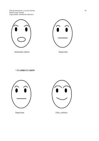 Plan de Orientación y Acción Tutorial 38
Rafael López Azuaga.
Especialidad: Orientación educativa.
Intentando soltarse Impaciente
* CUADRO CUARTO
Impaciente Feliz, cariñoso
 