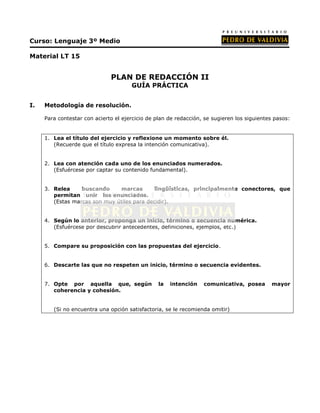 PDV: Lenguaje Guía N°15 [3° Medio] (2012)