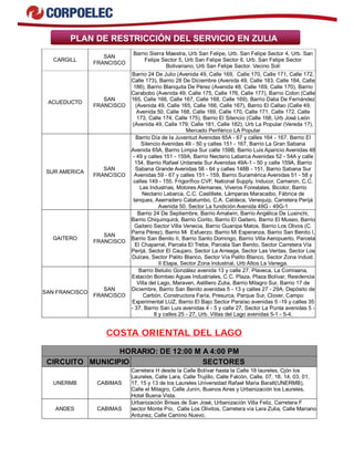 Plan de restricción del servicio eléctrico | PDF