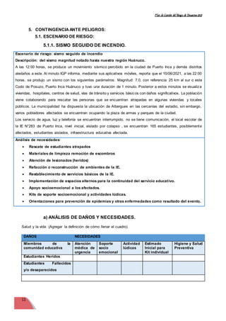 Plan de riesgo y desastre | DOCX
