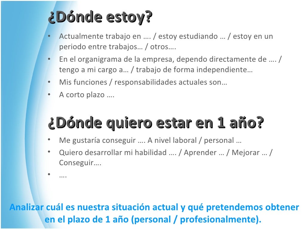 Plan Desarrollo Personal