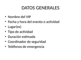 Comprehensive VIP Security Plan and Operational Protection Format | PPTX