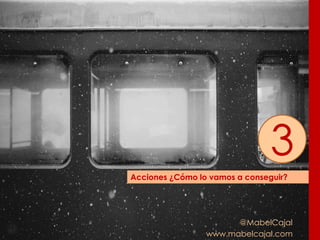 @MabelCajal
www.mabelcajal.com
Acciones ¿Cómo lo vamos a conseguir?
3
 