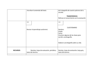 Plan de trabajo simultáneo