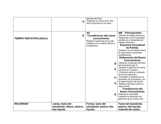 Plan de trabajo simultáneo n7