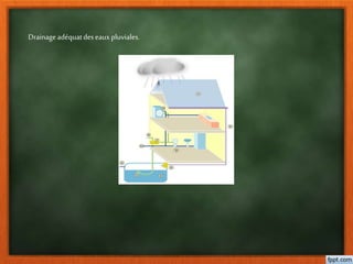 Drainageadéquatdeseauxpluviales.
 