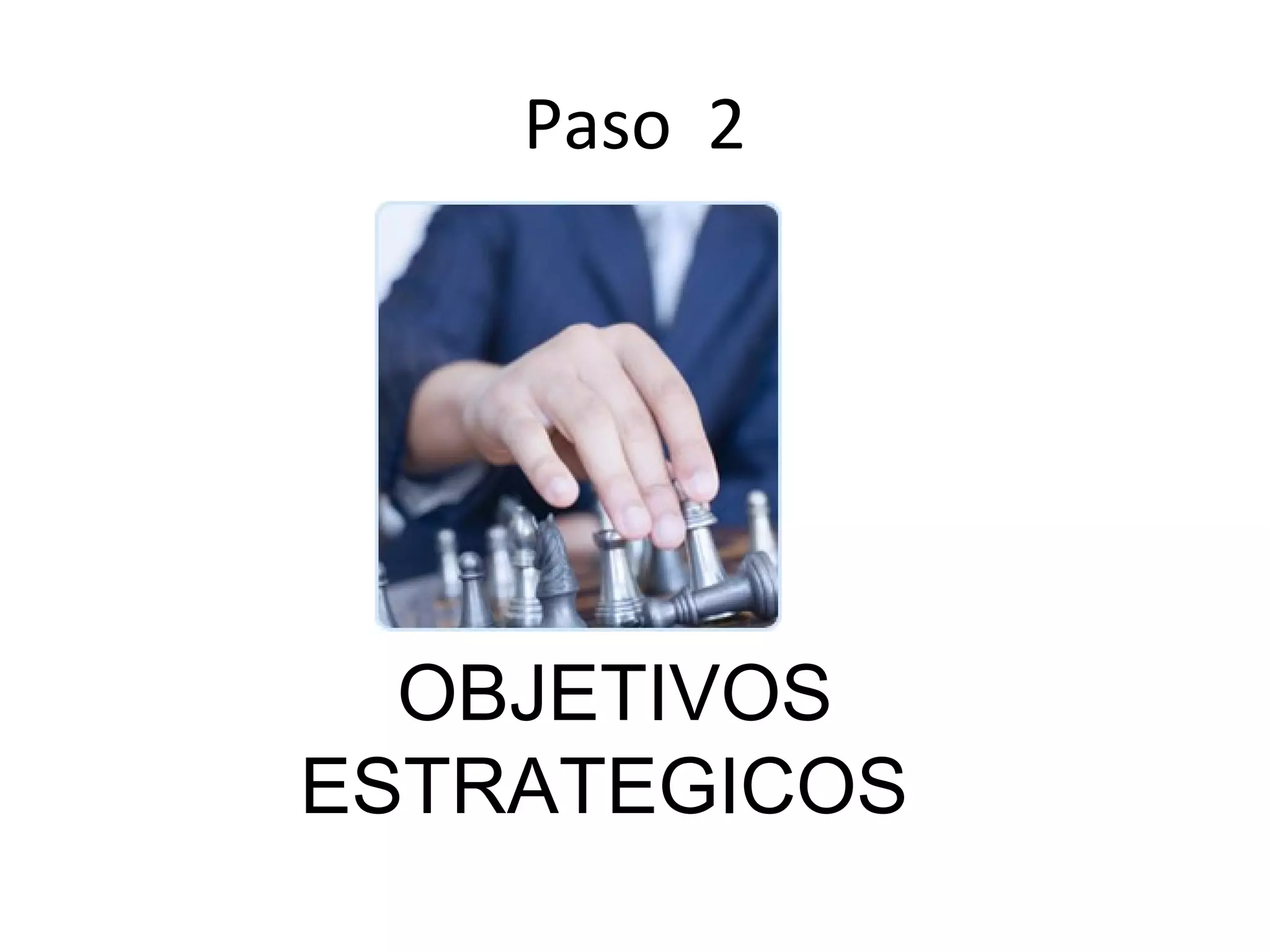 Paso 2
OBJETIVOS
ESTRATEGICOS