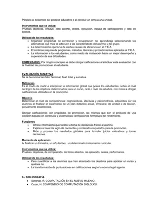 Plan didáctico anual de Informatica  PDF