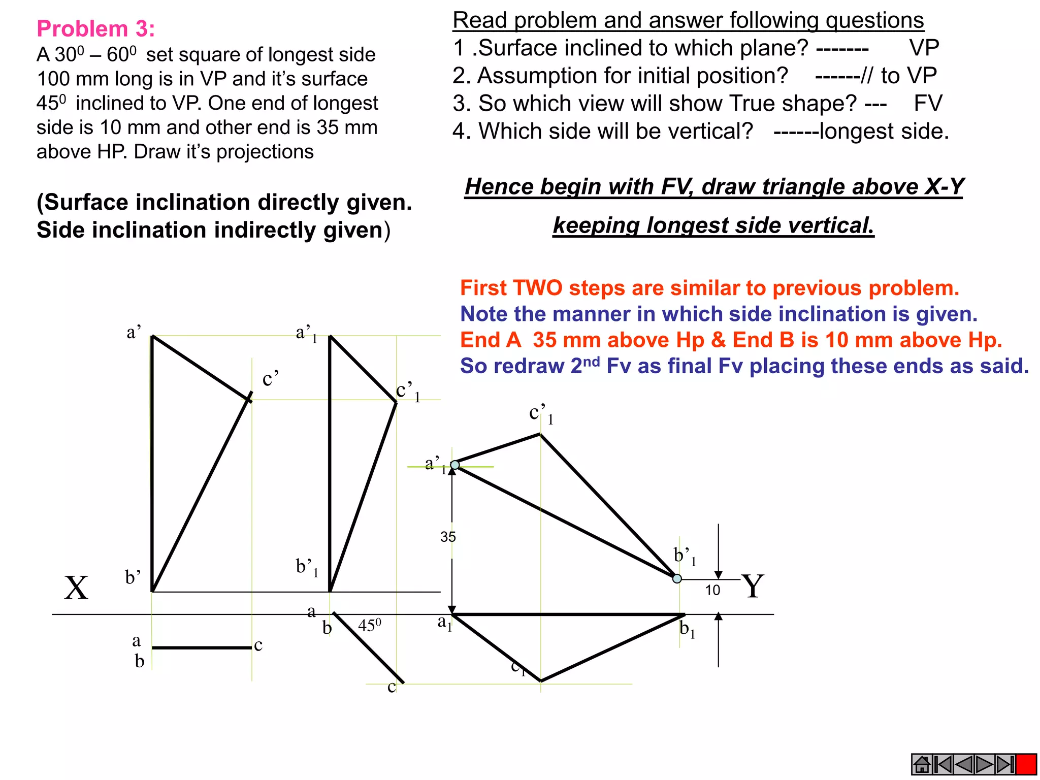 Projection of Plane-engineering drawing | PDF